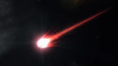 明亮的红色的彗星动画